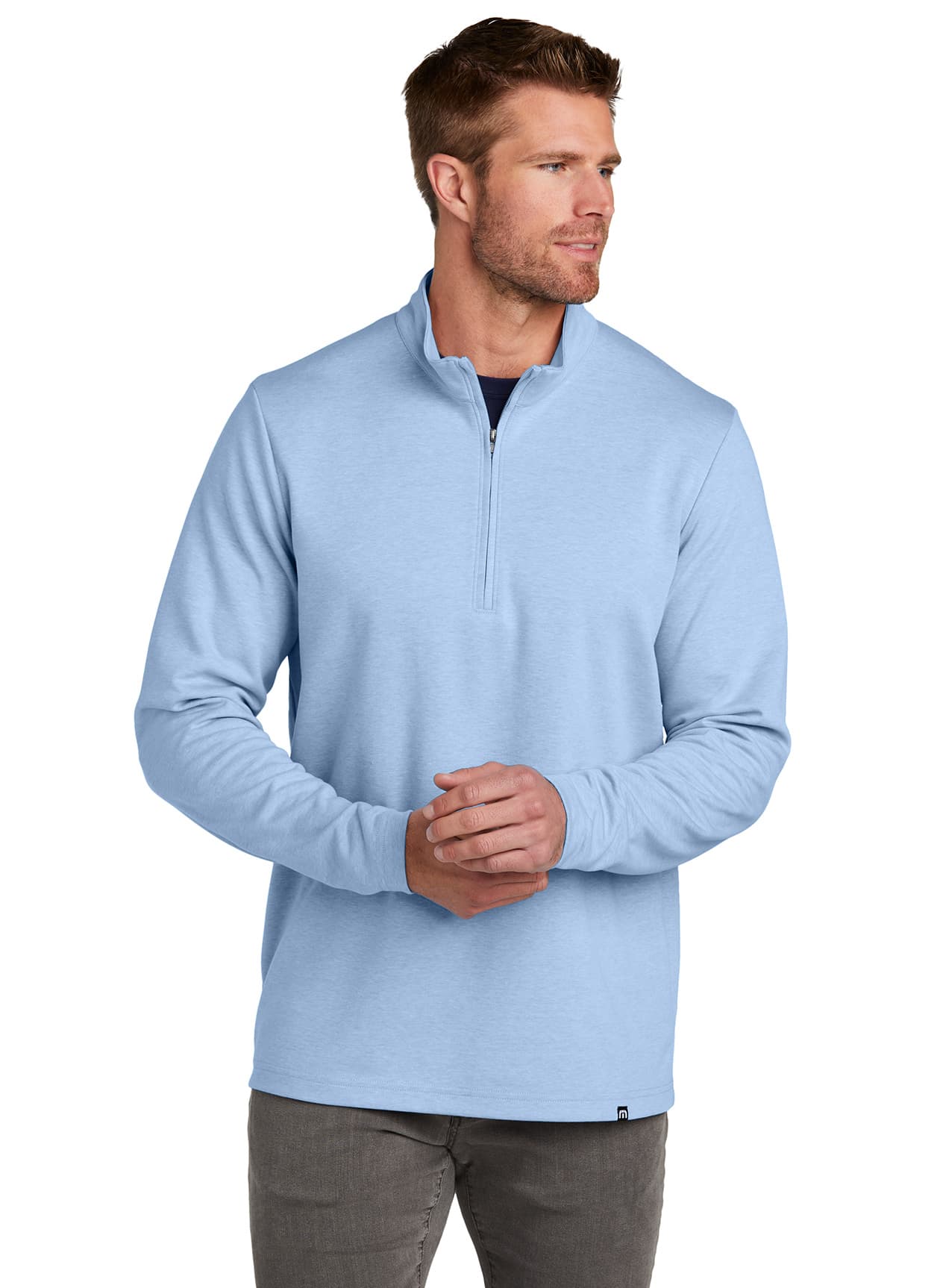 TravisMathew Men's Coveside 1/4-Zip - Cyan 3XL