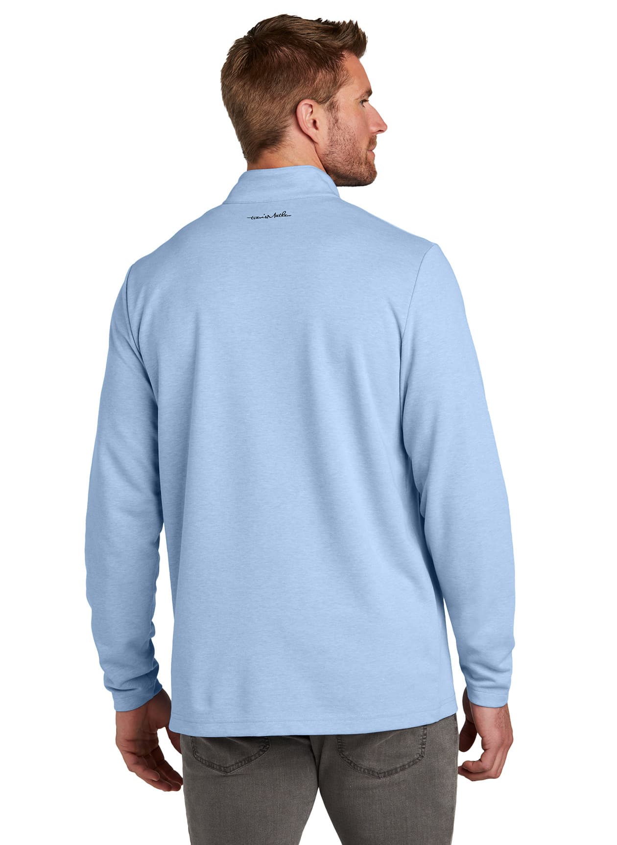 TravisMathew Men's Coveside 1/4-Zip - Cyan 3XL