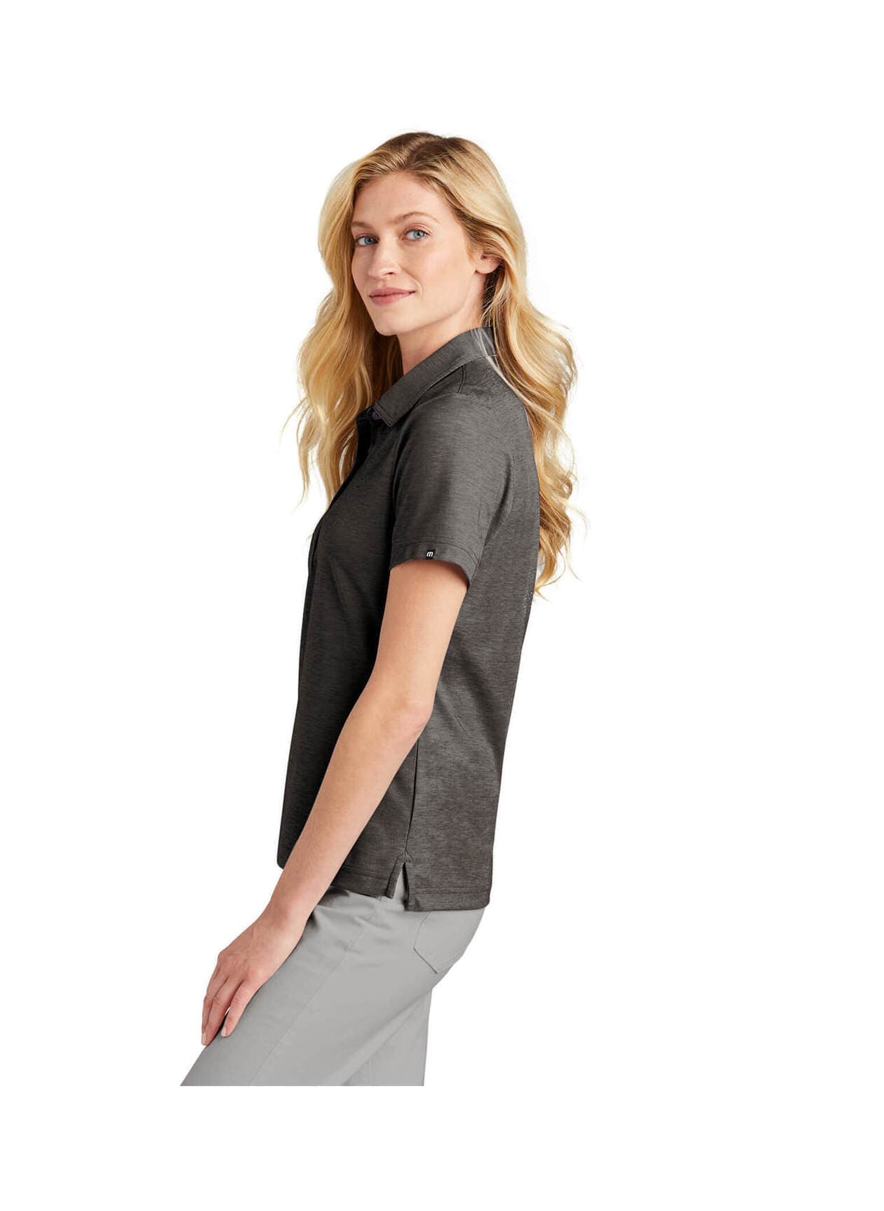 TravisMathew Women's Oceanside Heather Polo - Black LG