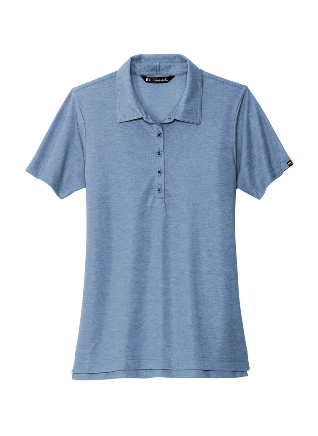 TravisMathew Women's Oceanside Heather Polo - Classic Blue Heather (BLH) LG