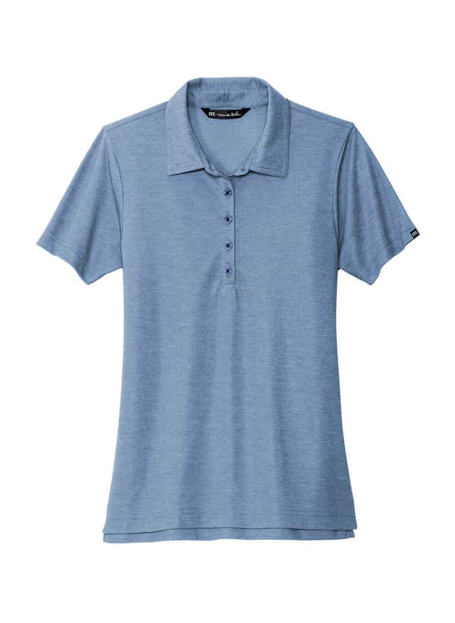 TravisMathew Women's Oceanside Heather Polo - Classic Blue Heather (BLH) LG