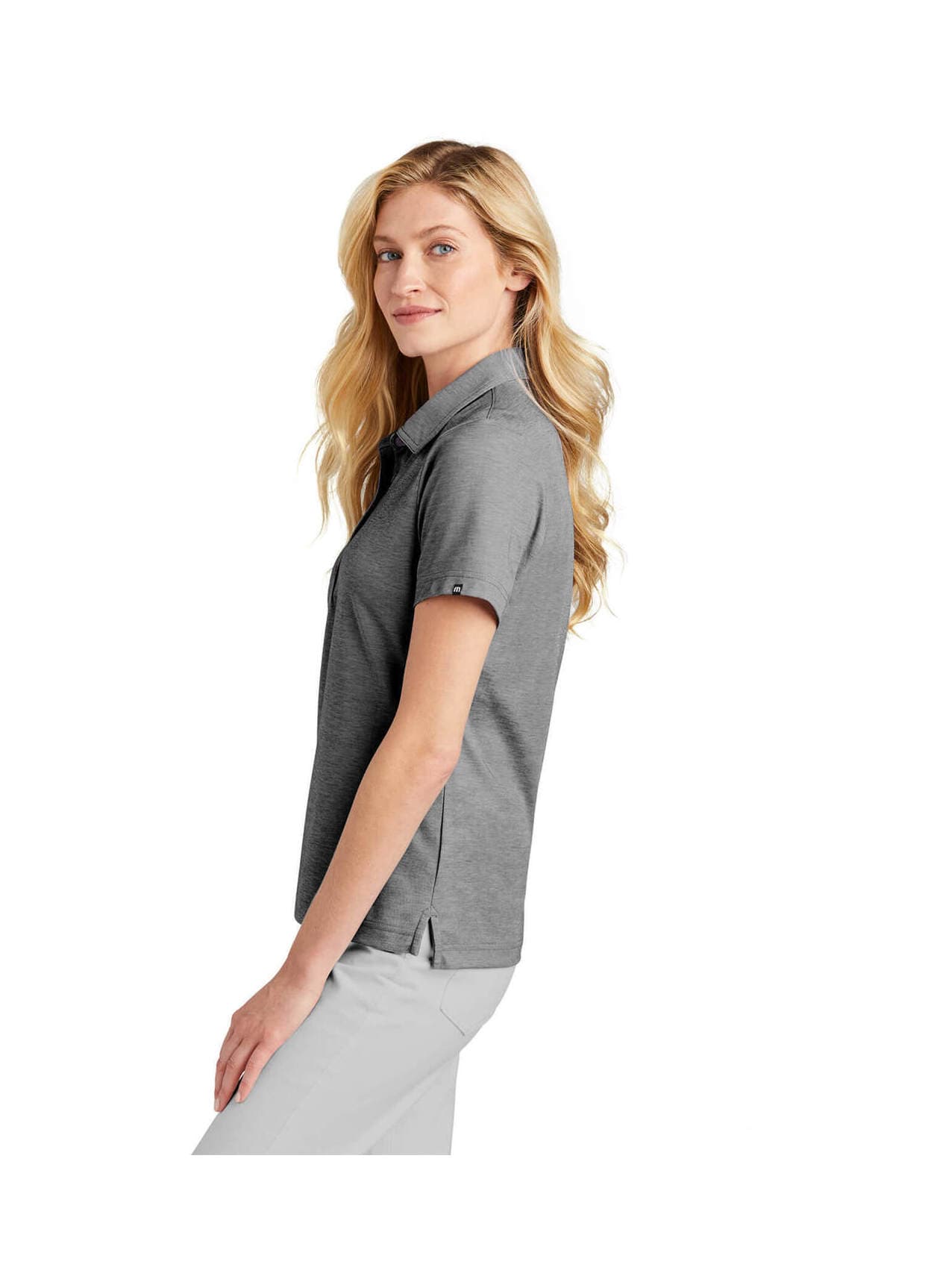 TravisMathew Women's Oceanside Heather Polo - Light Grey LG
