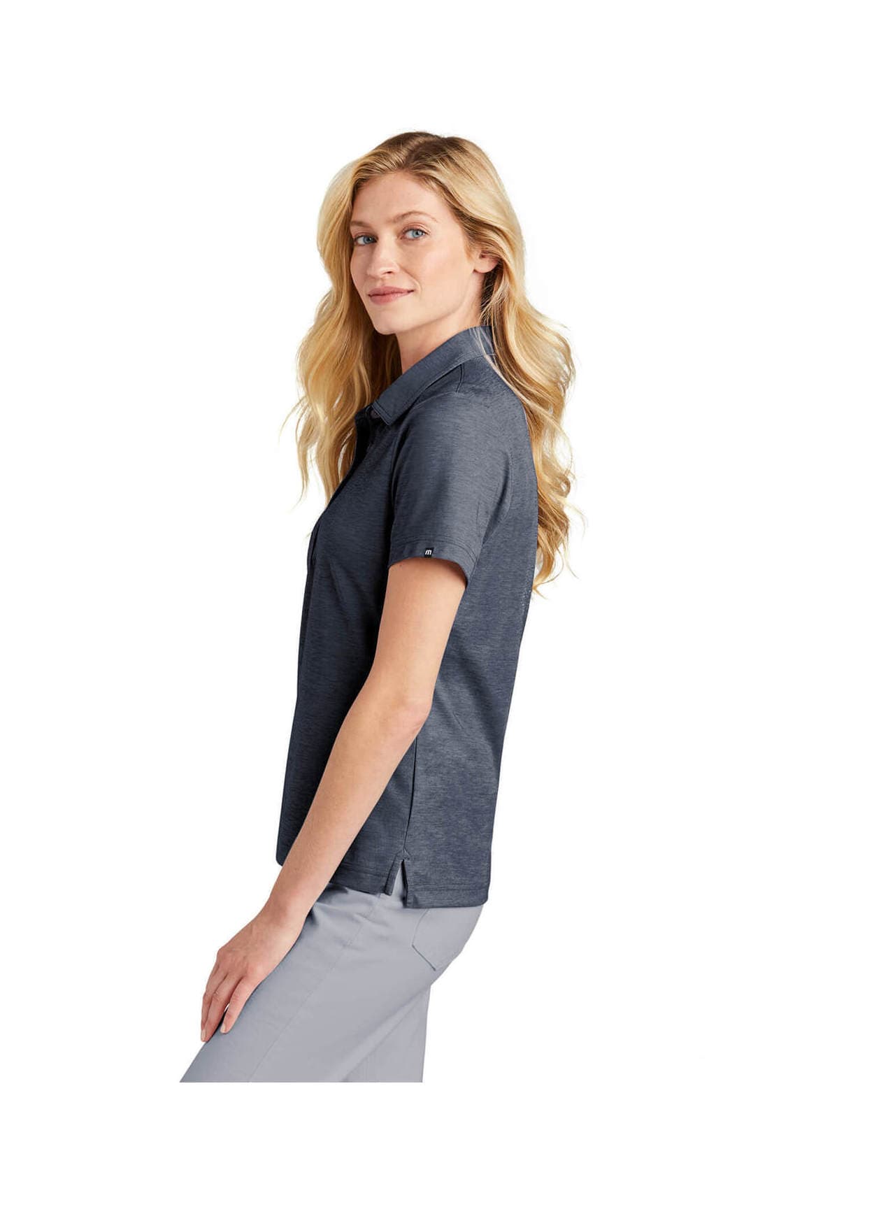 TravisMathew Women's Oceanside Heather Polo - Navy LG