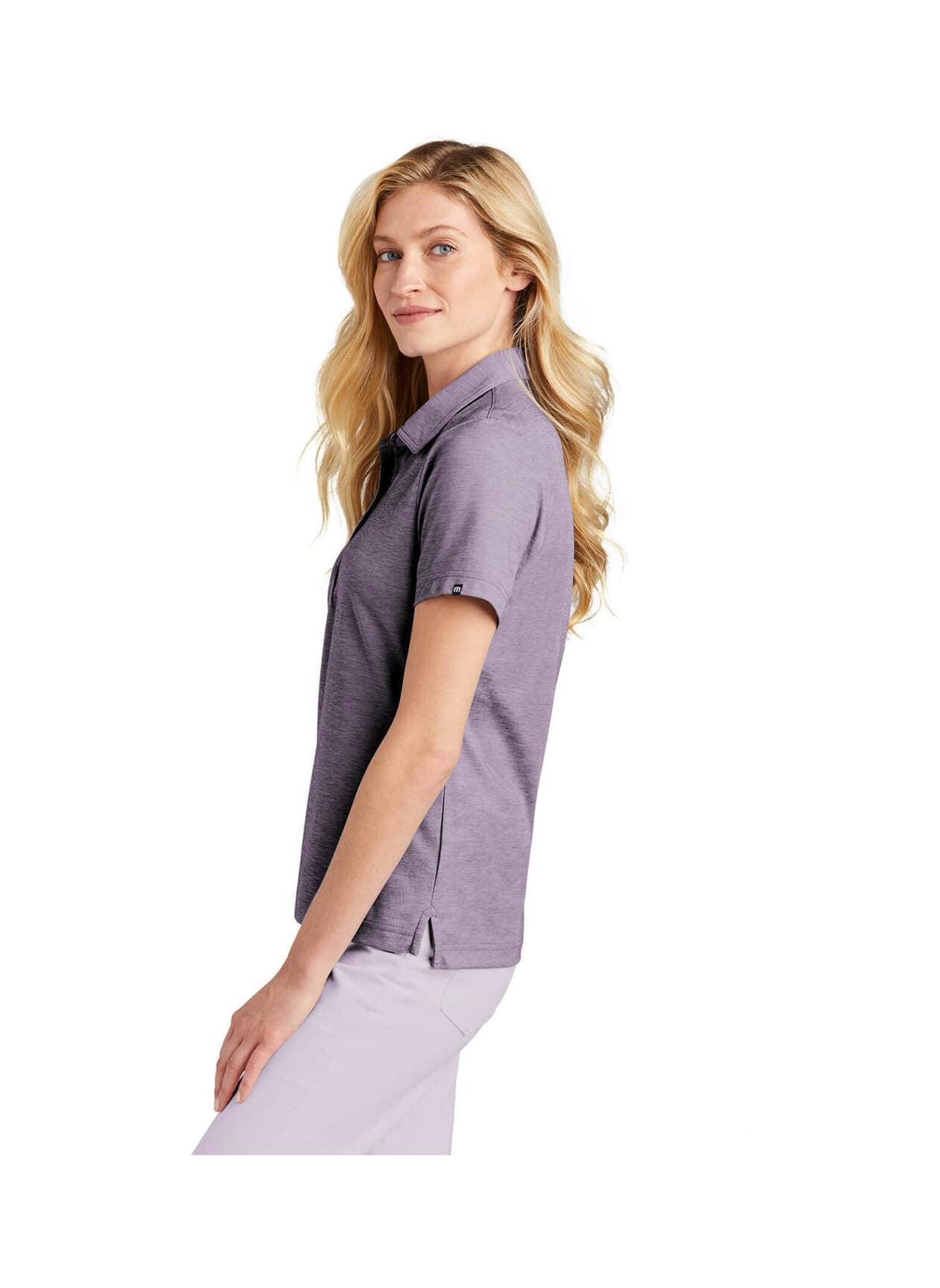 TravisMathew Women's Oceanside Heather Polo - Purple LG