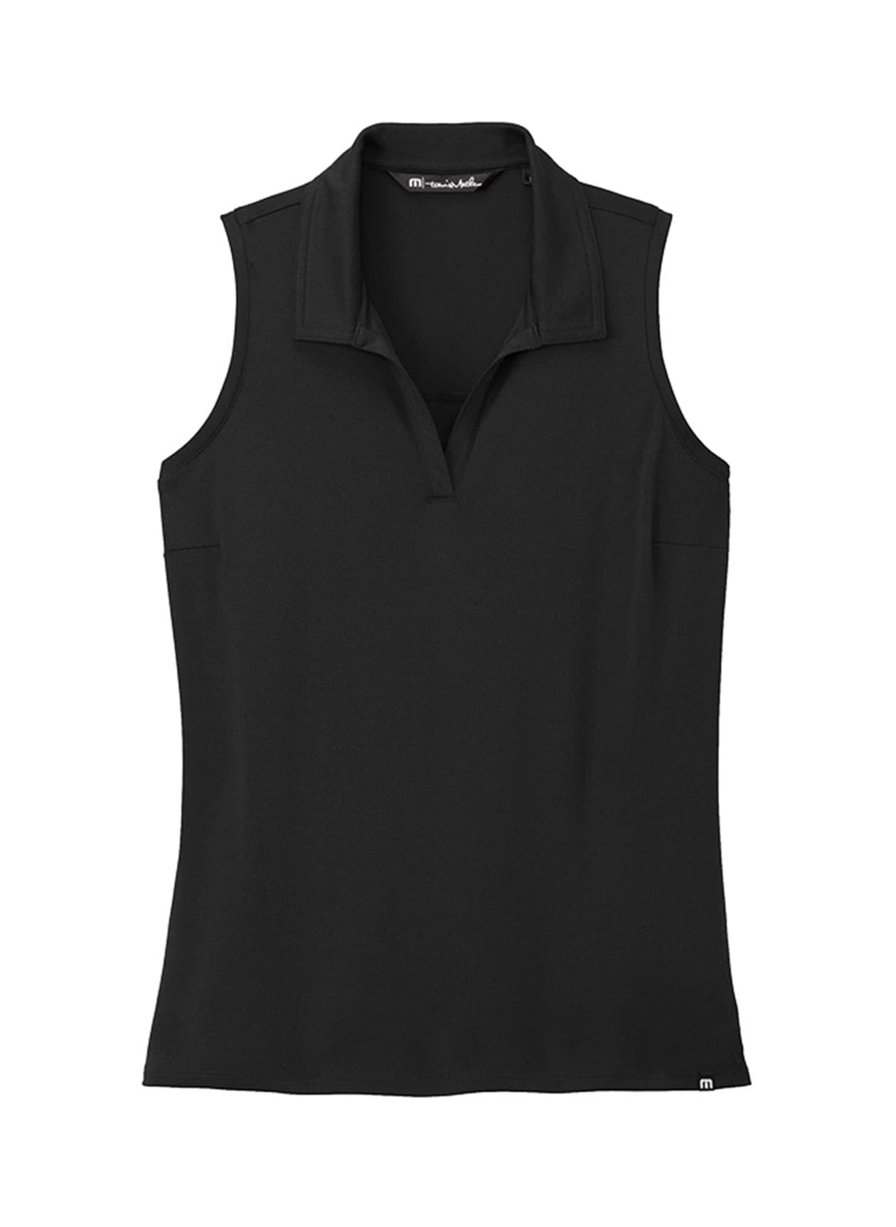 TravisMathew Women's Coto Performance Sleeveless Polo - Black LG