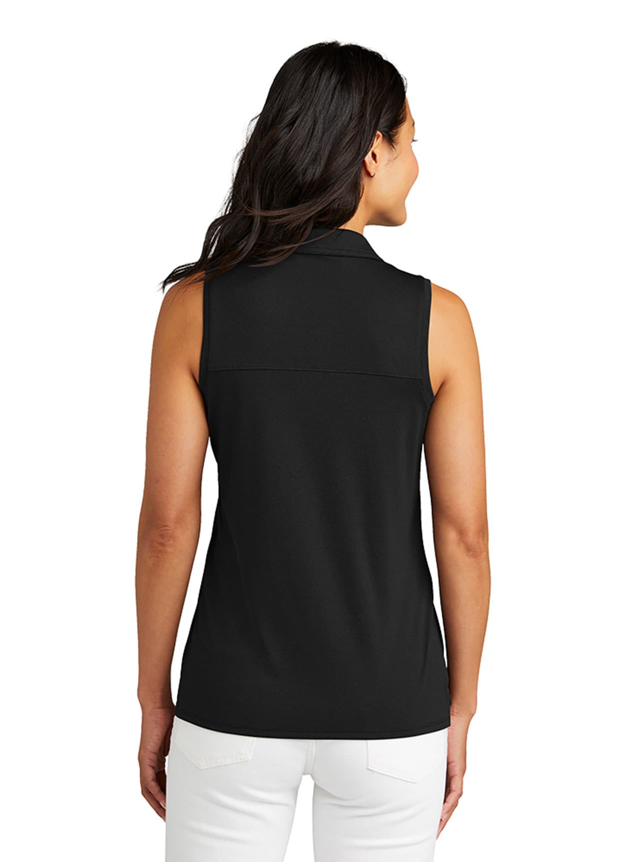 TravisMathew Women's Coto Performance Sleeveless Polo - Black LG