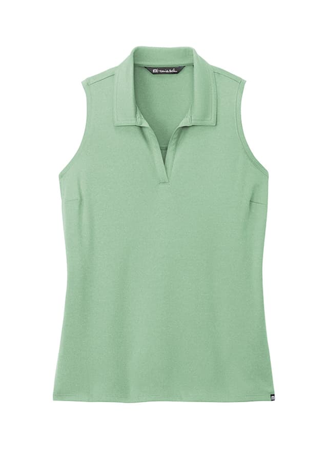 TravisMathew Women's Coto Performance Sleeveless Polo - Green LG