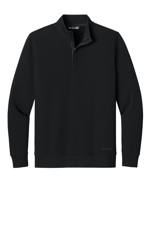 TravisMathew Men's Ocean Villa Quarter-Zip - Black 3XL