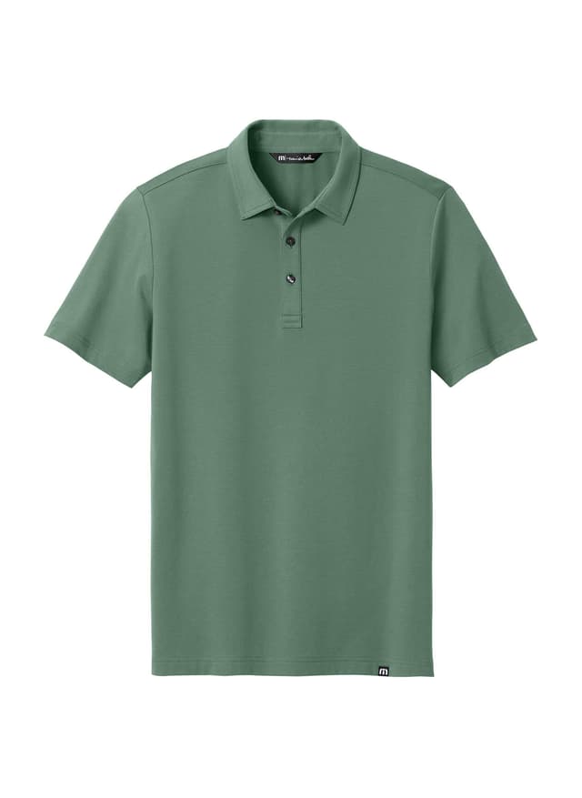 TravisMathew Men's Glenview Solid Polo - Laurel Green (LGR) 3XL