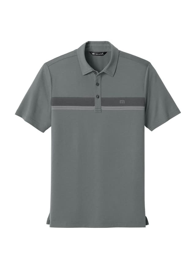 TravisMathew Men's Glenview Stripe Polo - Dark Grey 3XL