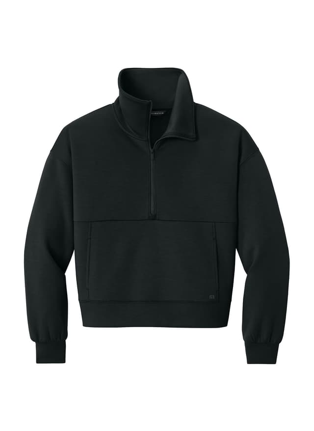TravisMathew Women’s Momentum Shift Half-Zip - Black LG
