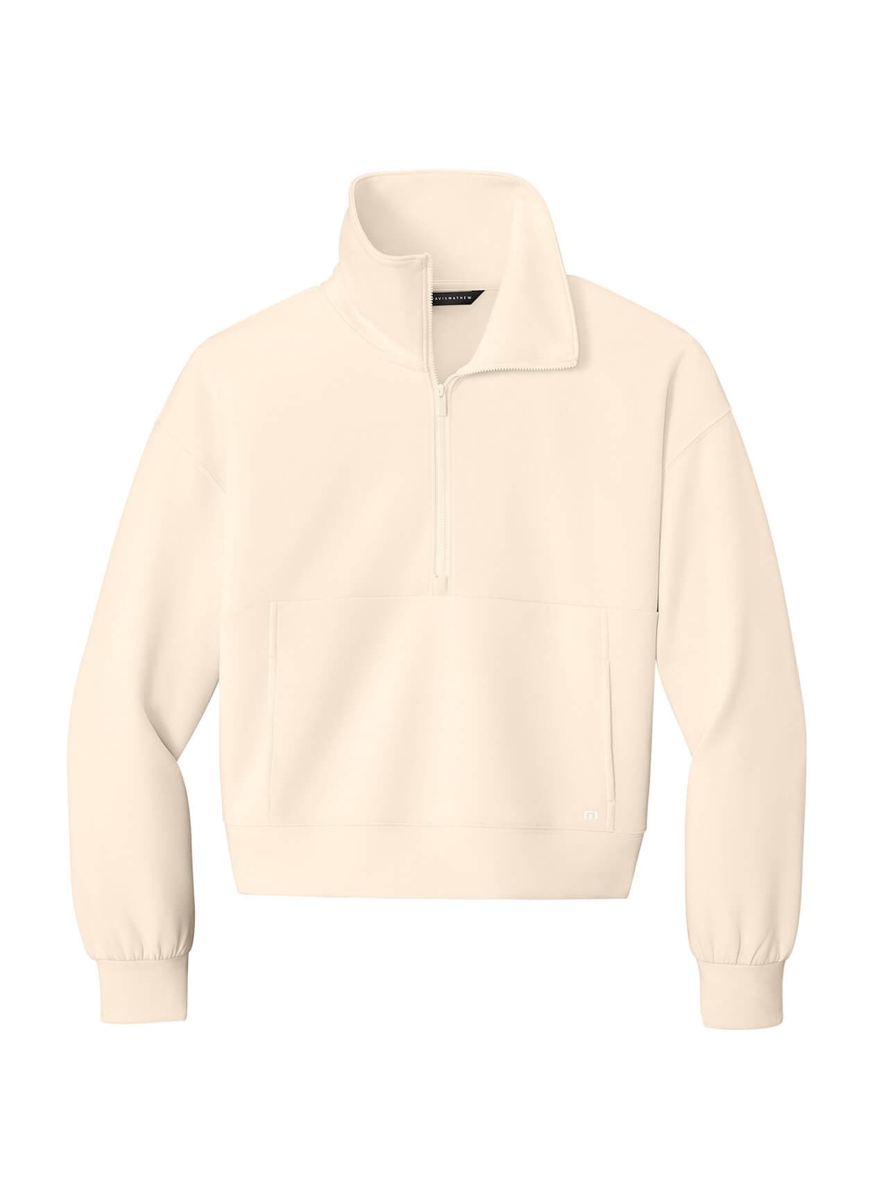 TravisMathew Women’s Momentum Shift Half-Zip - White LG