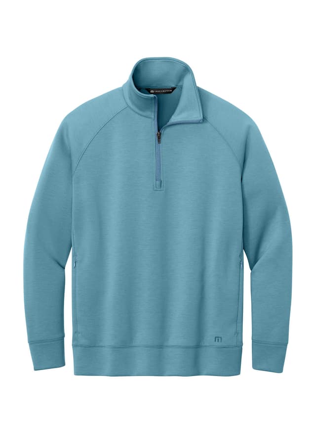 TravisMathew Men's Momentum Shift Quarter-Zip - Cyan 3XL