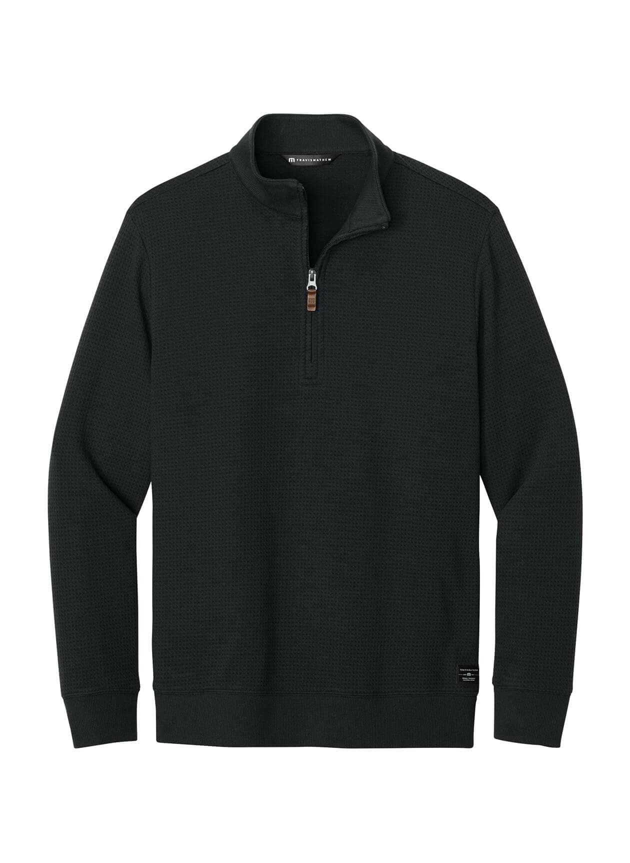TravisMathew Men's Waffle Quarter-Zip - Black 3XL