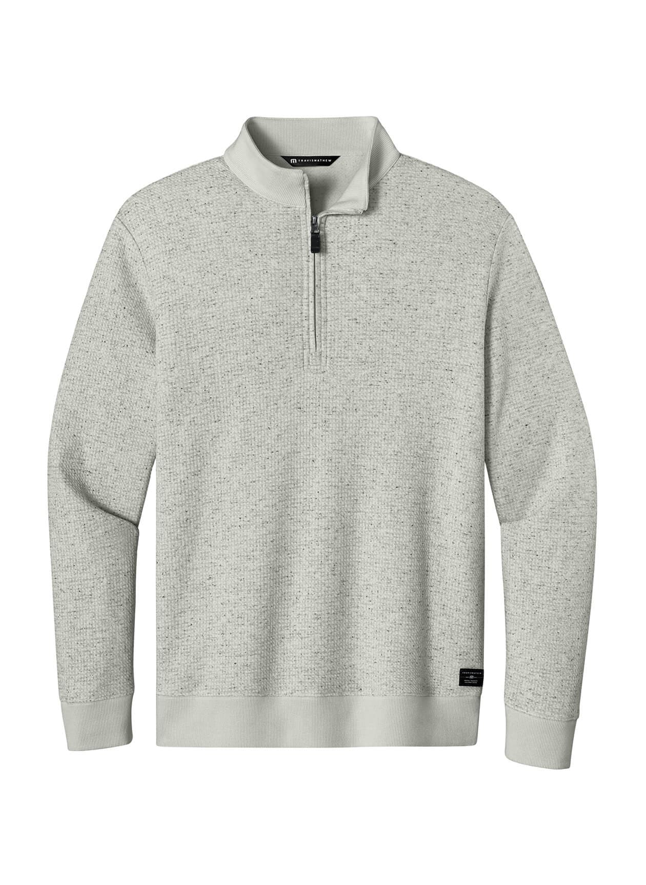 TravisMathew Men's Waffle Quarter-Zip - Light Grey 3XL