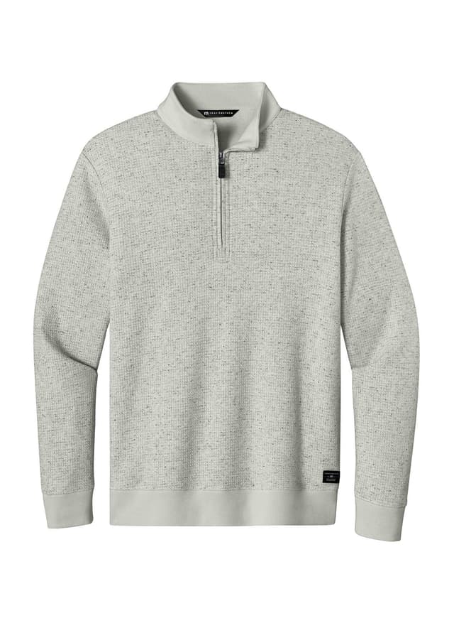 TravisMathew Men's Waffle Quarter-Zip - Light Grey 3XL