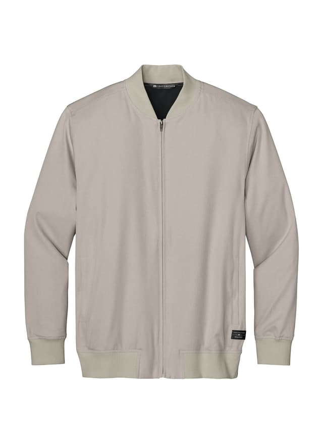 TravisMathew Men's Bomber Jacket - Light Grey 3XL