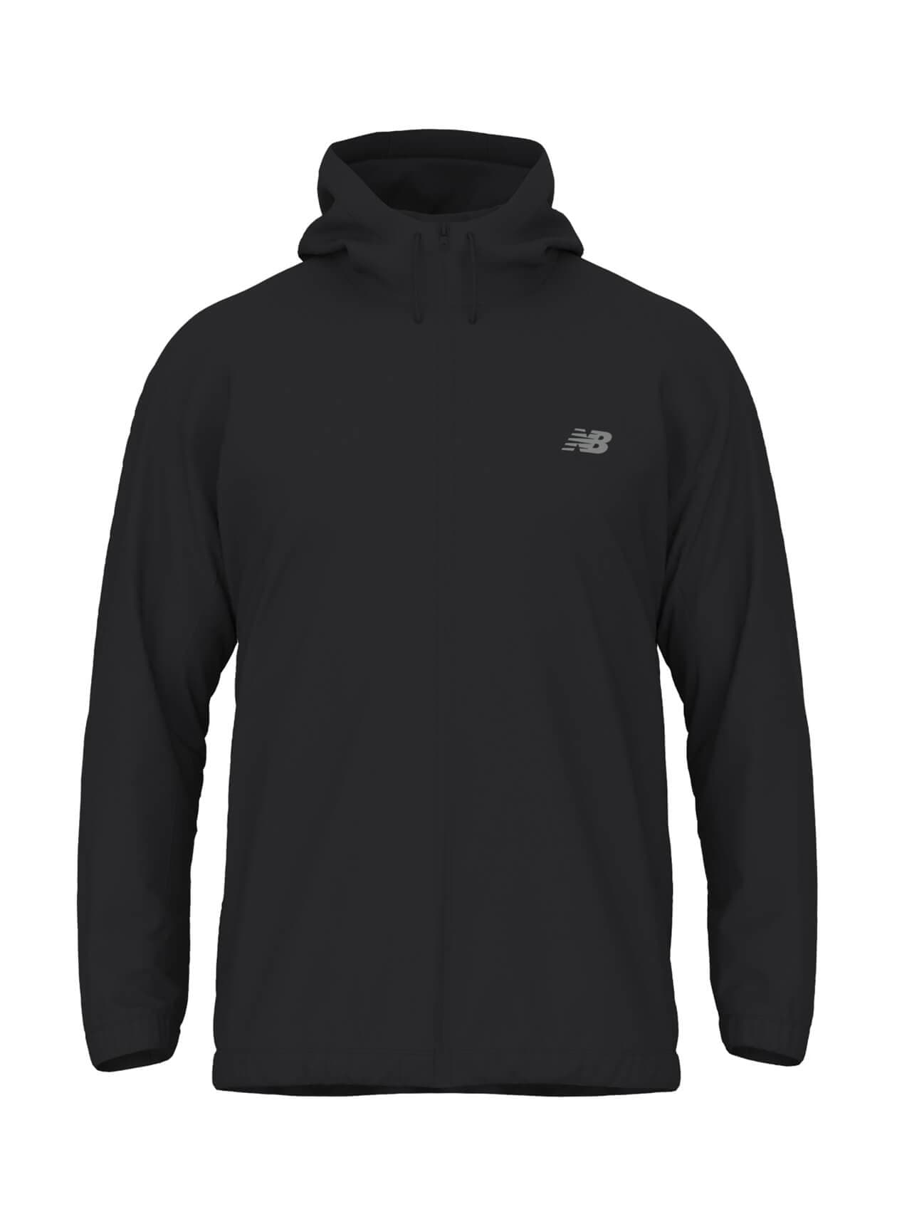 New Balance Men's Team Woven Full Zip Jacket - Black 3XL