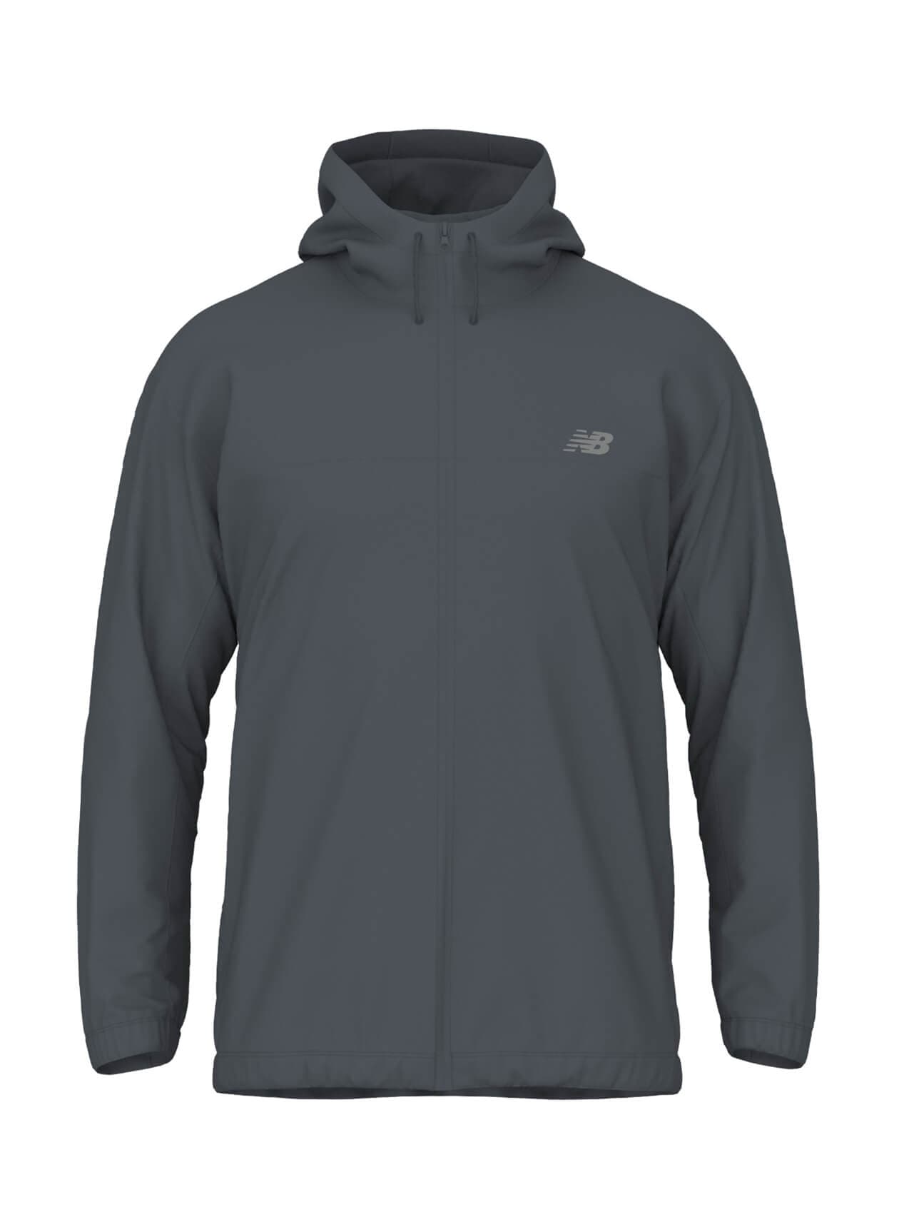 New Balance Men's Team Woven Full Zip Jacket - Dark Grey 3XL