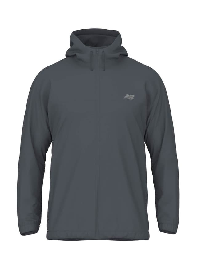 New Balance Men's Team Woven Full Zip Jacket - Dark Grey 3XL