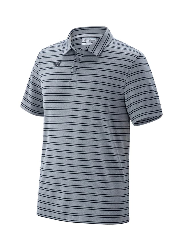 New Balance Men's Stripe Polo - Black 3XL