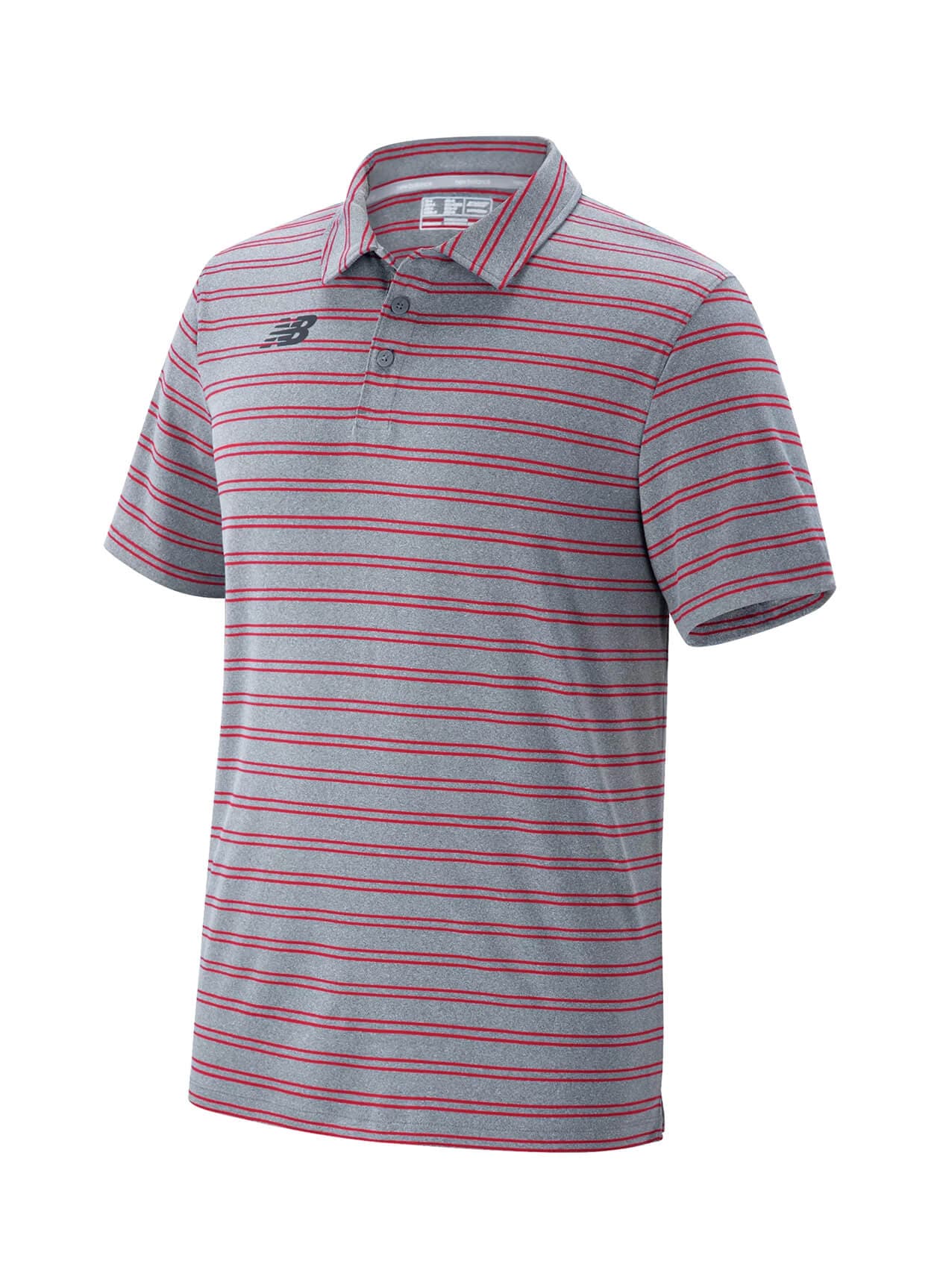 New Balance Men's Stripe Polo - Red 3XL
