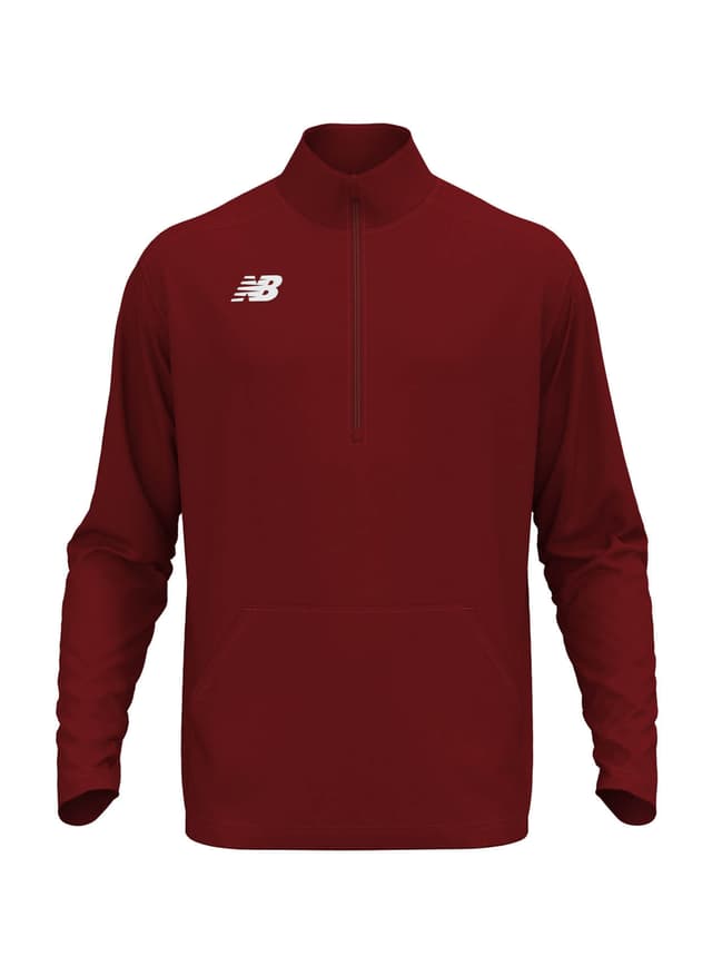 New Balance Men's Midfield Half Zip - Mercury Red (MCR) 3XL