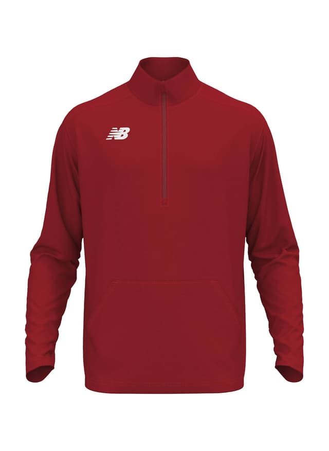 New Balance Men's Midfield Half Zip - Red (TRE) 3XL