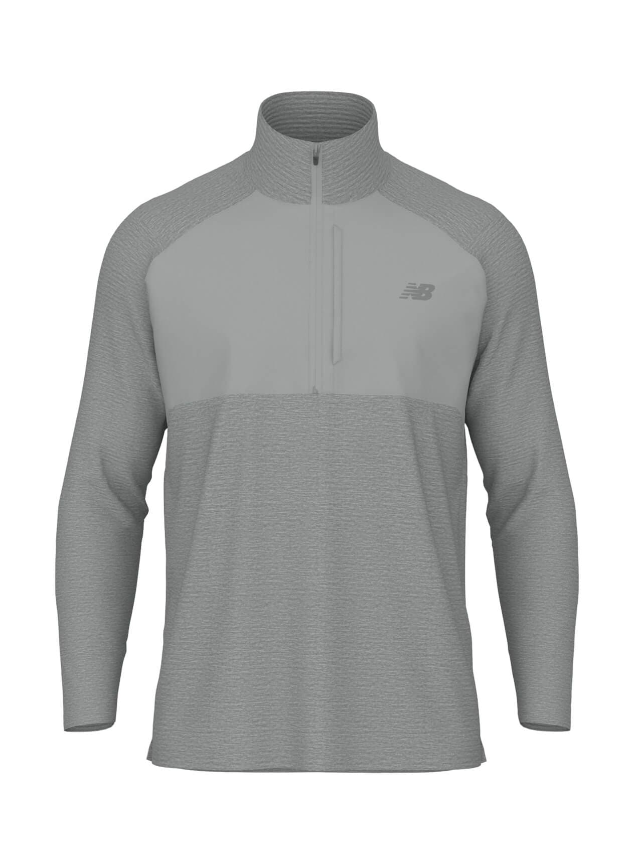 New Balance Men's Team Athletics Heat Grid Half Zip - Light Grey 3XL