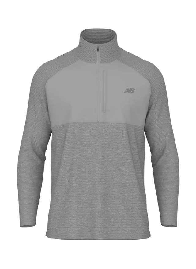 New Balance Men's Team Athletics Heat Grid Half Zip - Light Grey 3XL