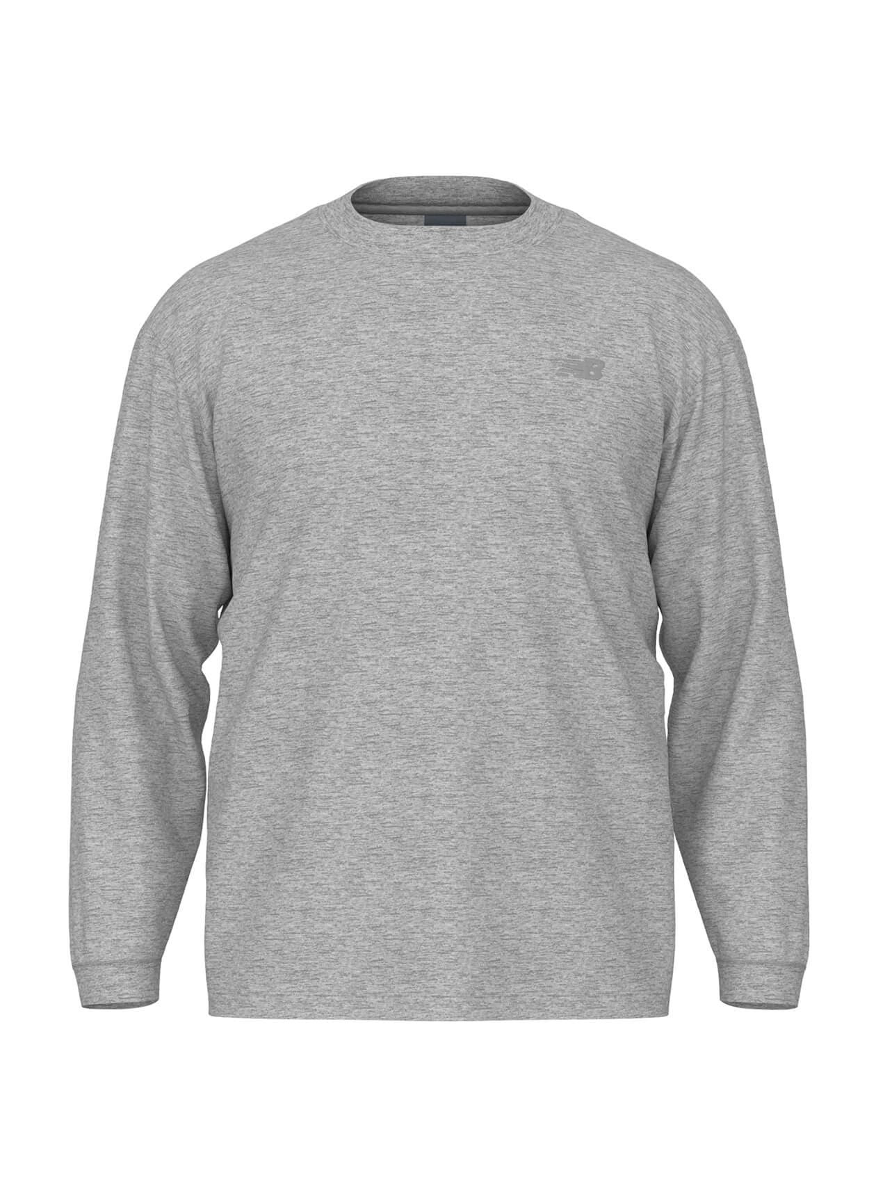 New Balance Men's Team Athletics Cotton Long Sleeve - Light Grey 3XL