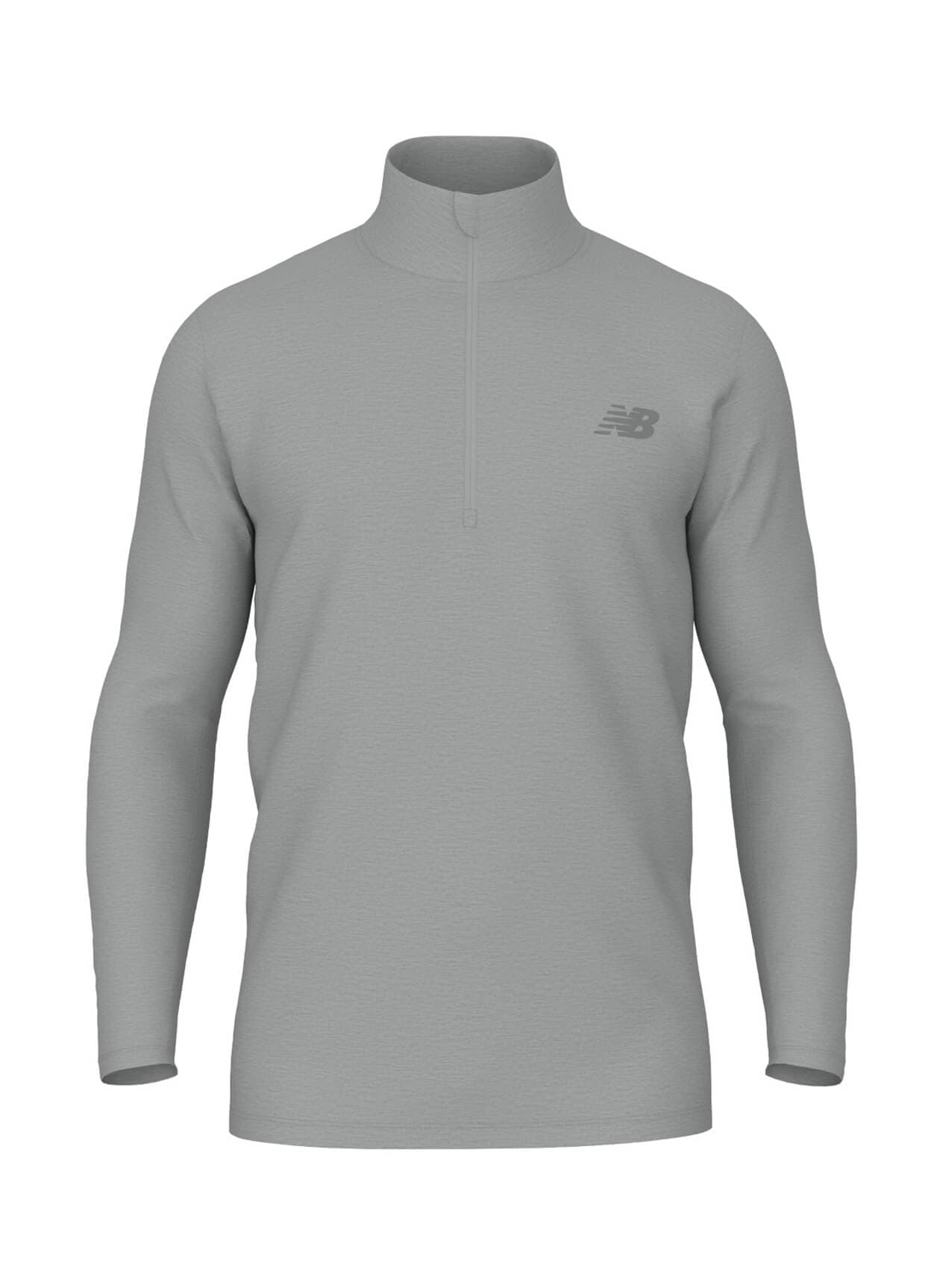 New Balance Men's Team Space Dye 1/4-Zip - Light Grey 3XL