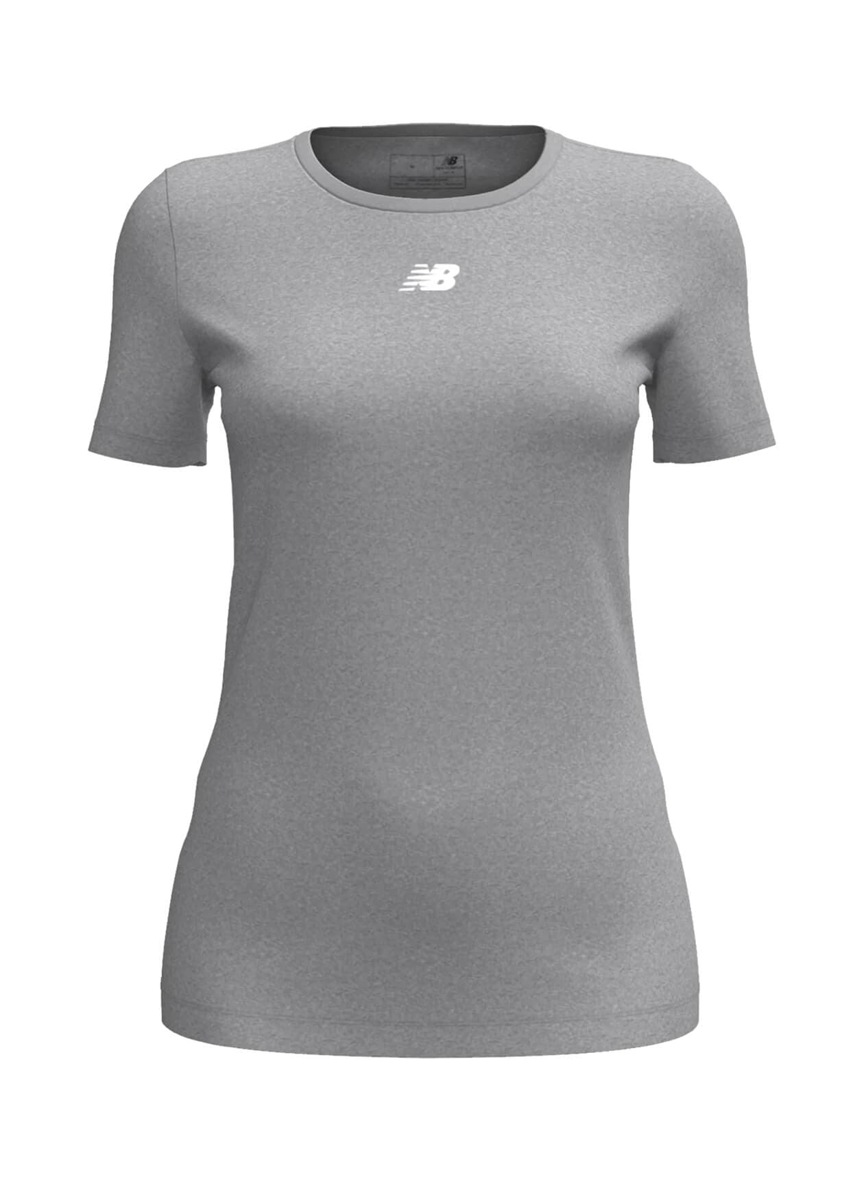 New Balance Women's Nblend T-Shirt - Dark Grey LG