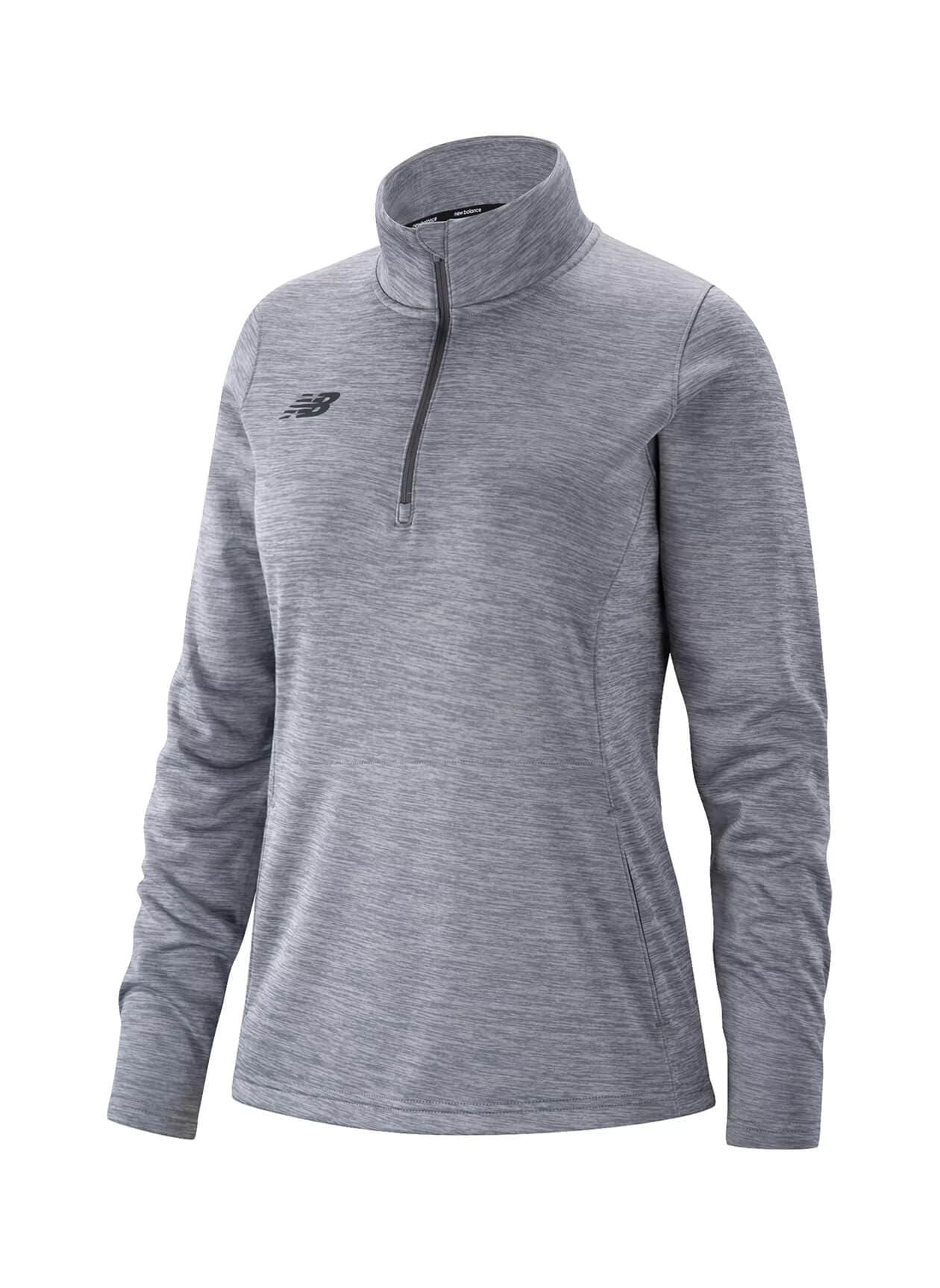 New Balance Women's Thermal Half Zip - Heather Grey (MHG) LG