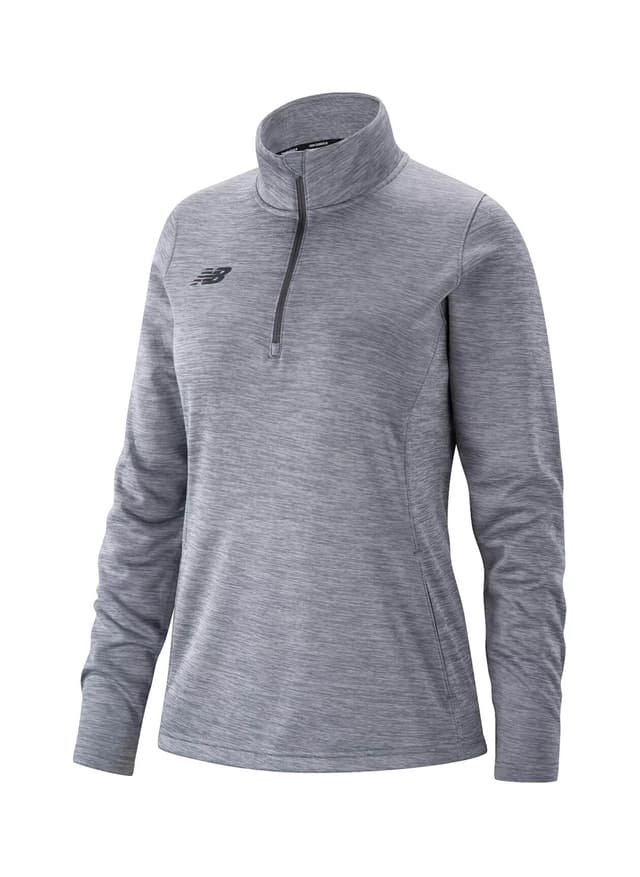 New Balance Women's Thermal Half Zip - Heather Grey (MHG) LG