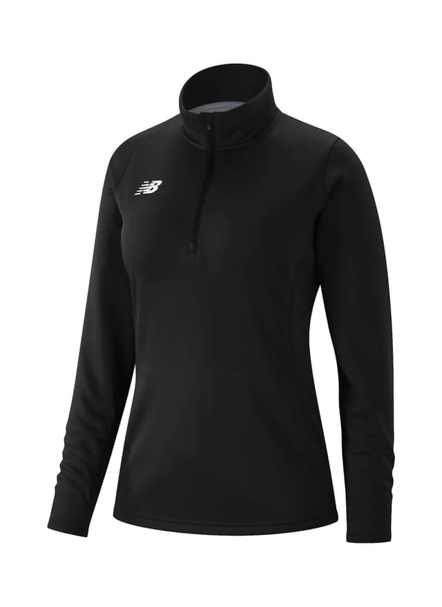 New Balance Women's Thermal Half Zip - Black LG
