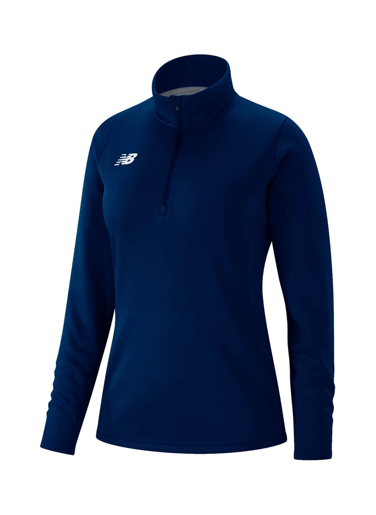 New Balance Women's Thermal Half Zip - Navy LG