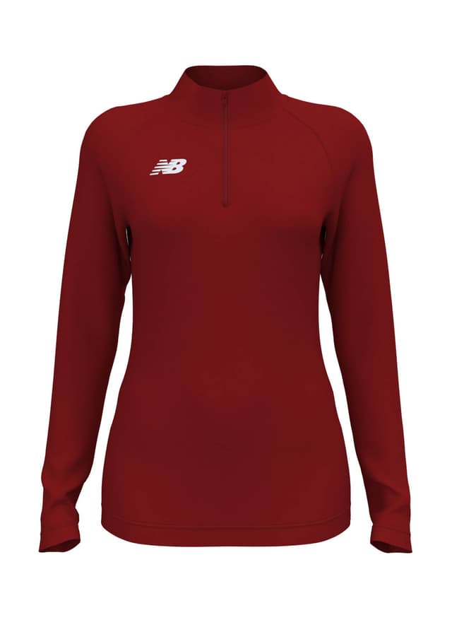 New Balance Women's Athletics Half Zip 2.0 - Mercury Red (MCR) LG
