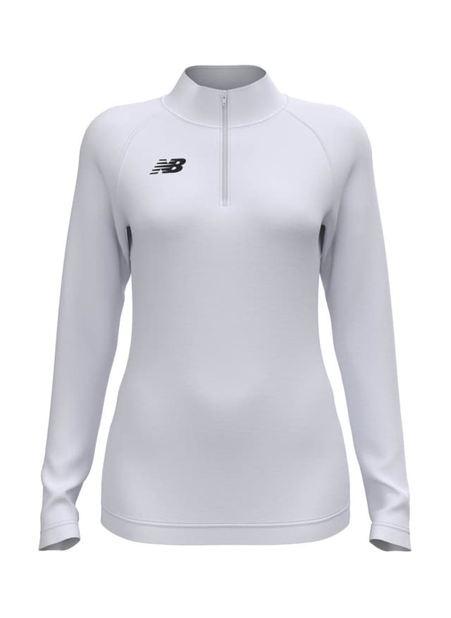 New Balance Women's Athletics Half Zip 2.0 - White LG