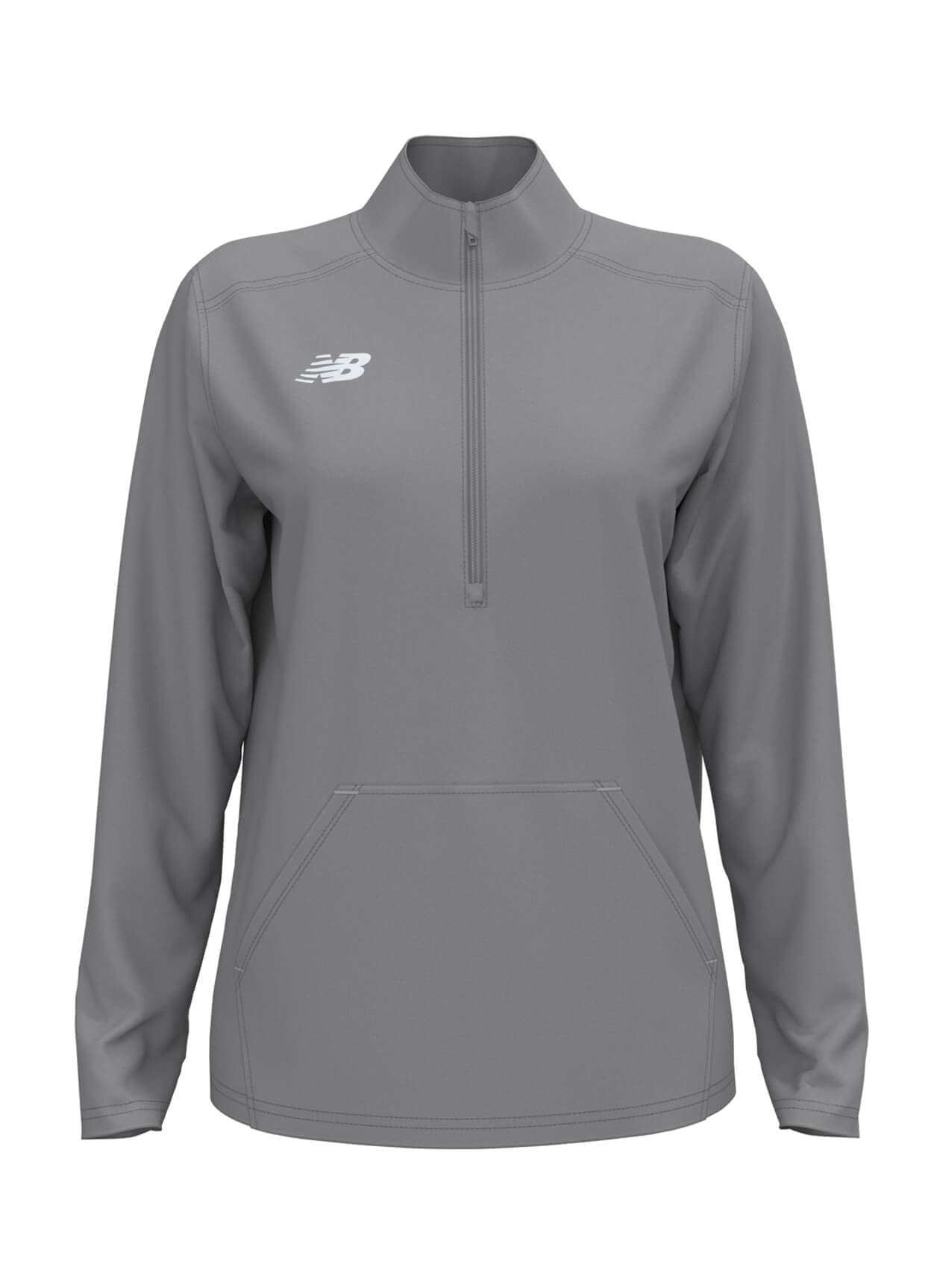 New Balance Women's Midfield Half Zip - Dark Grey LG