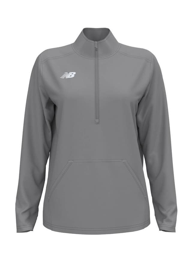 New Balance Women's Midfield Half Zip - Dark Grey LG