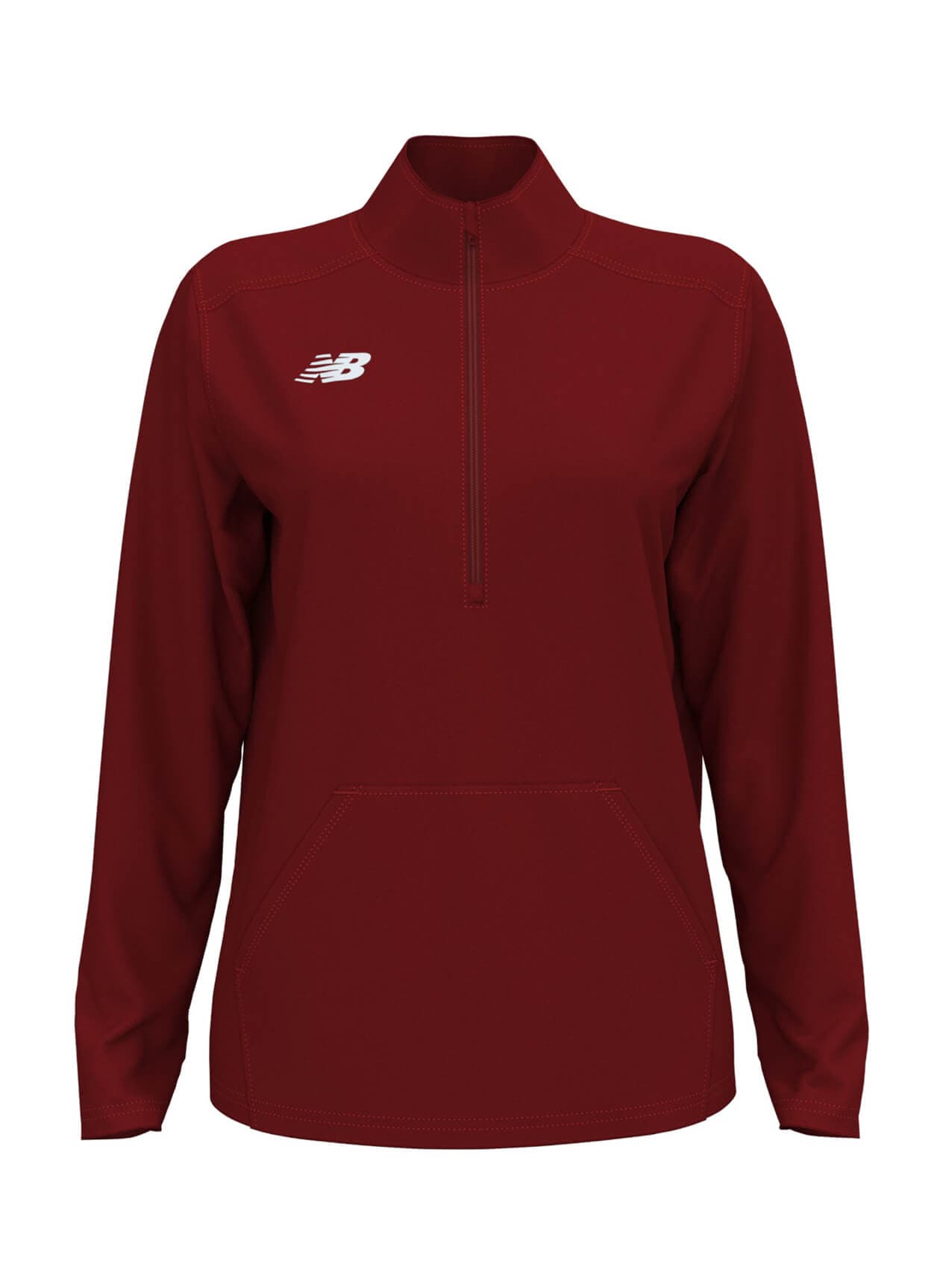 New Balance Women's Midfield Half Zip - Mercury Red (MCR) LG