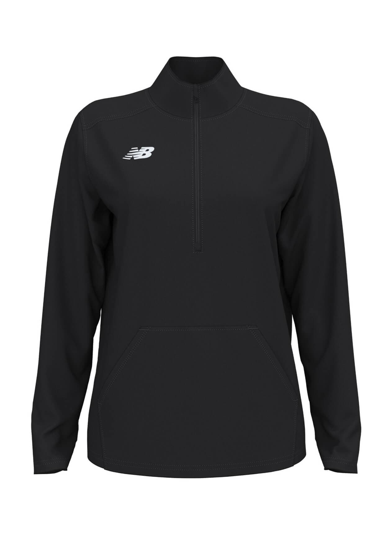 New Balance Women's Midfield Half Zip - Black LG