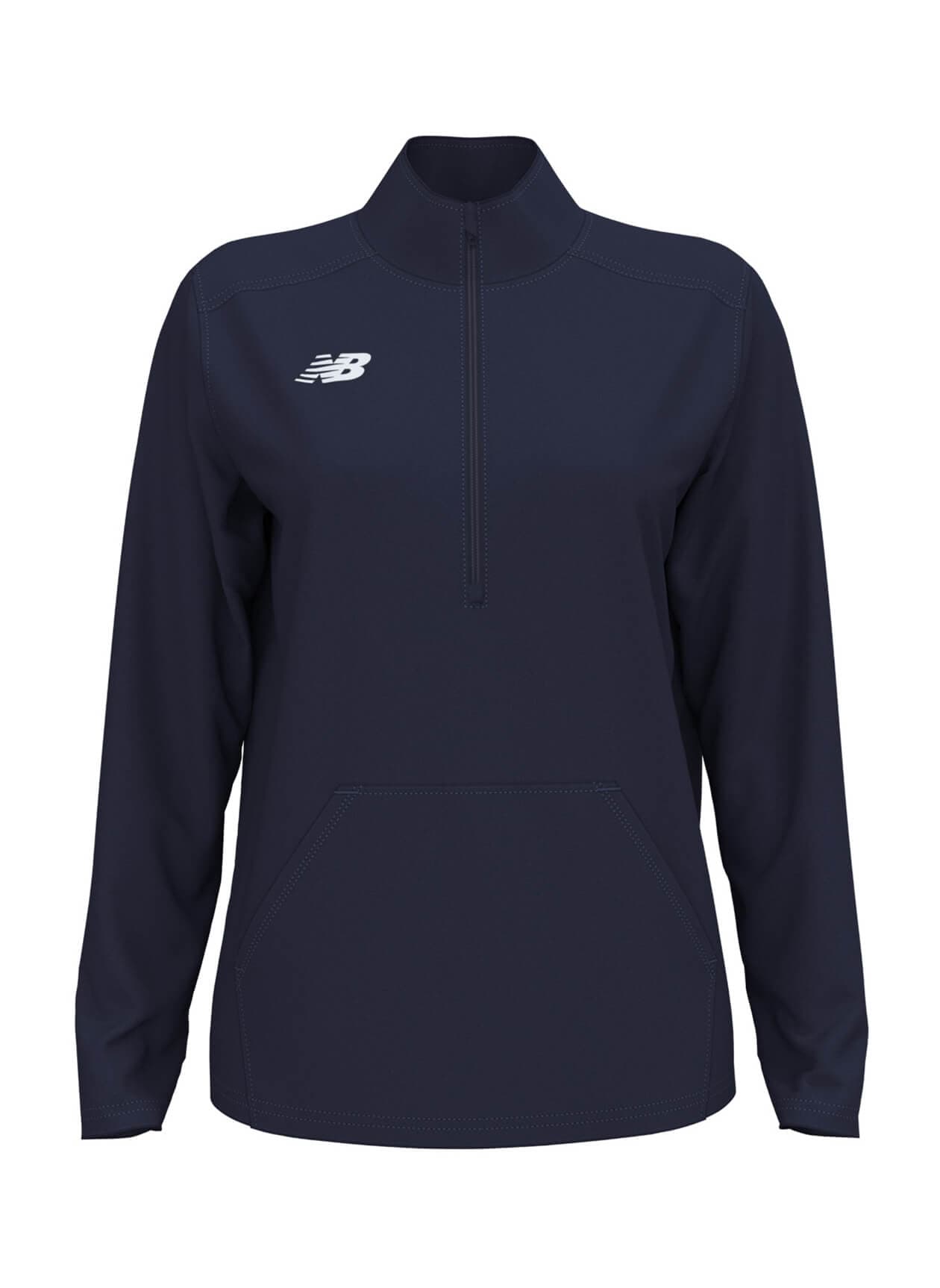 New Balance Women's Midfield Half Zip - Navy LG