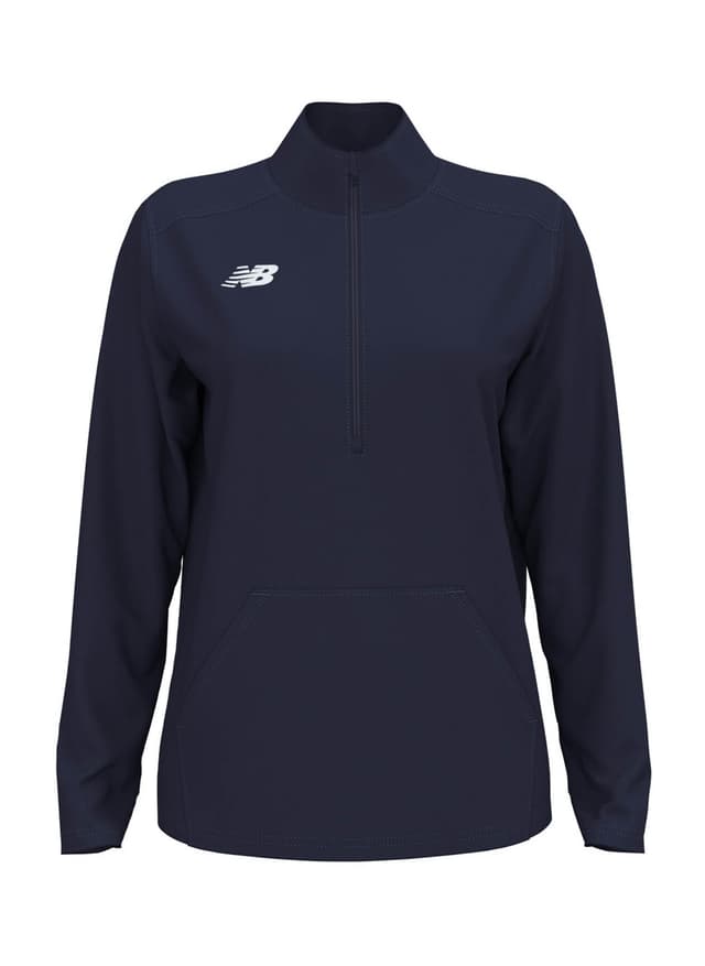 New Balance Women's Midfield Half Zip - Navy LG