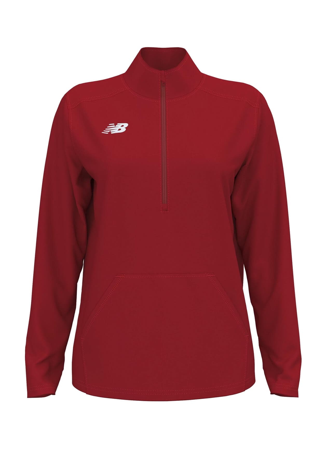 New Balance Women's Midfield Half Zip - Team Red (TRE) LG