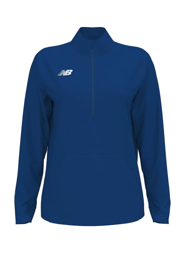 New Balance Women's Midfield Half Zip - Blue LG