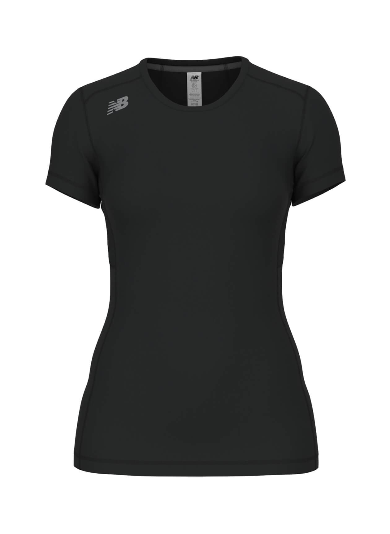 New Balance Women's Pace Short Sleeve Top - Black 3XL