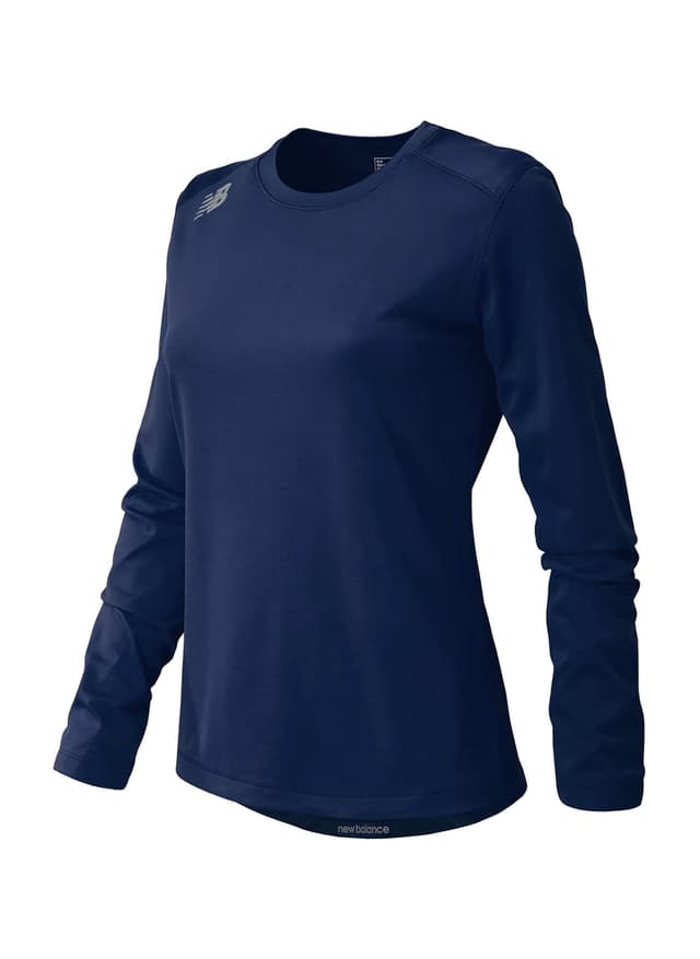 New Balance Women's Activate Long Sleeve Tech T-Shirt - Navy LG