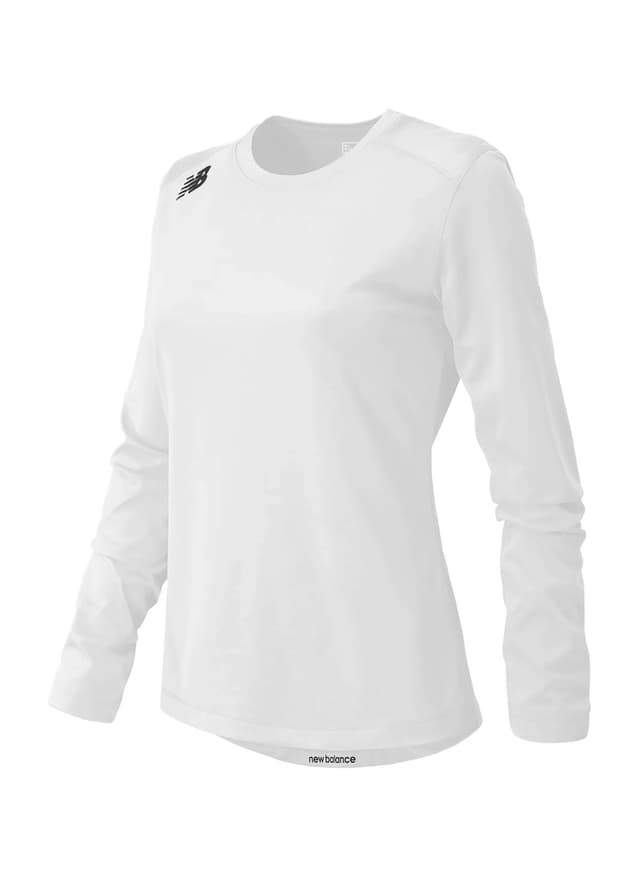 New Balance Women's Activate Long Sleeve Tech T-Shirt - White LG